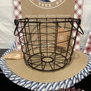 Set Of‎ 2 Round Metal Bronze Finish Basket 8" x 8" x 6.1"